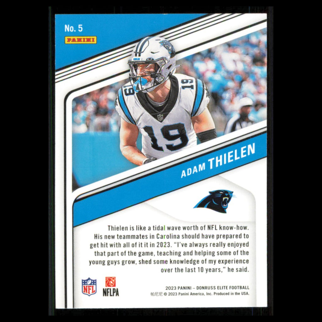 Adam Thielen #19 2023 Donruss Elite Carolina Panthers Football Card NFL NM