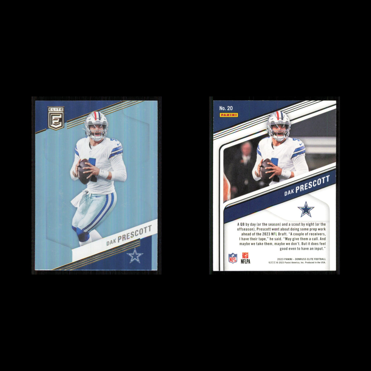 Dak Prescott #20 2023 Donruss Elite Dallas Cowboys Football Card NFL NM
