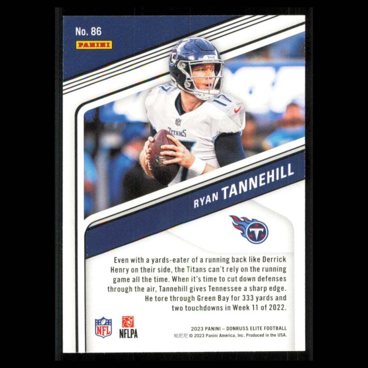 Ryan Tannehill #86 2023 Donruss Elite Tennessee Titans Football Card NFL NM