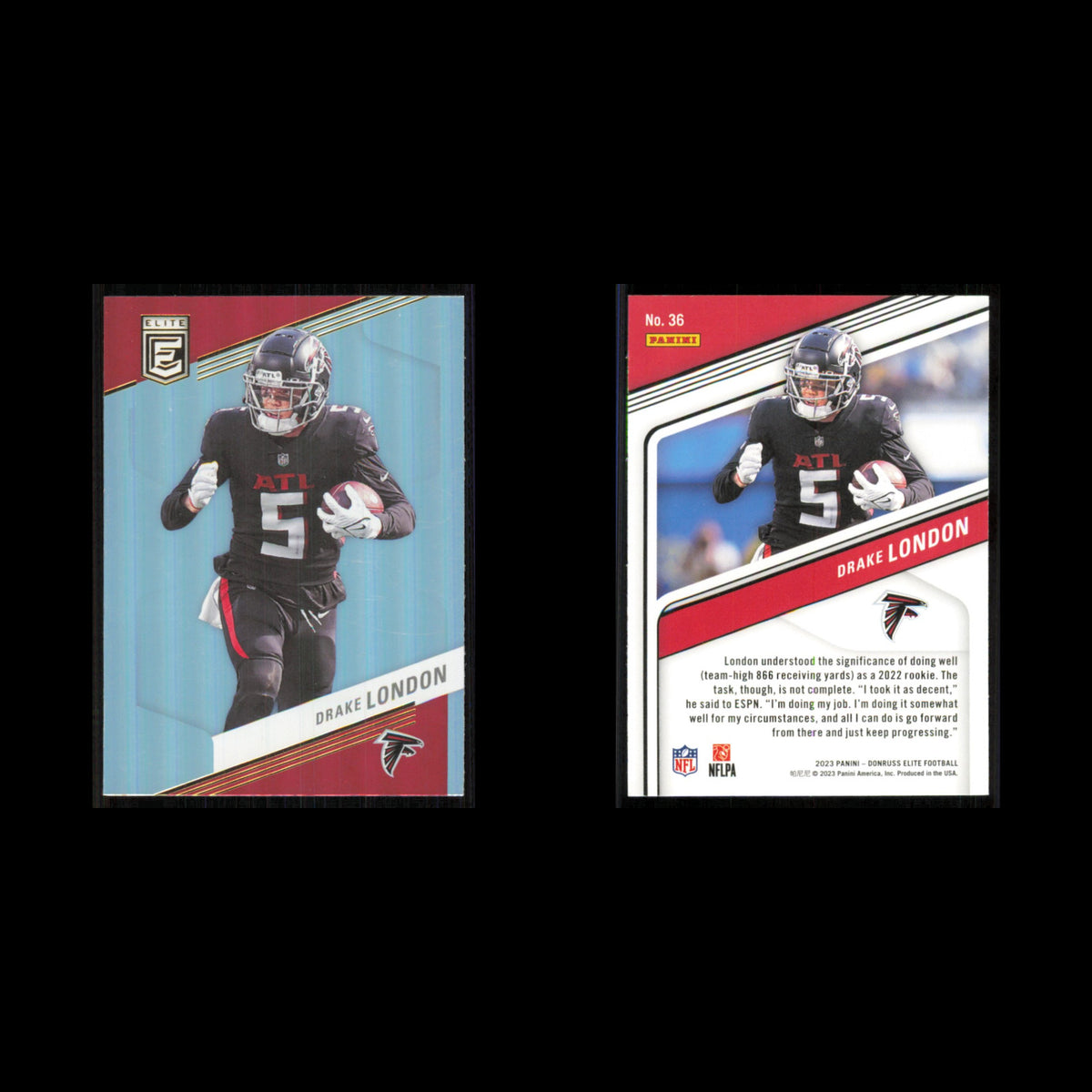 Drake London #36 2023 Donruss Elite Atlanta Falcons Football Card NFL NM