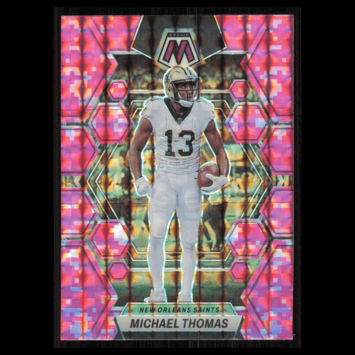 Michael Thomas #171 2023 Panini Mosaic Camo Pink New Orleans Saints Football NFL