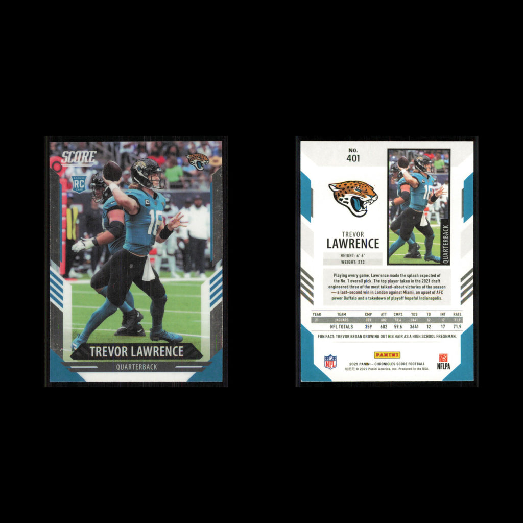 Trevor Lawrence Rookie #401 2021 Panini Chronicles Score Jacksonville Jaguars NM