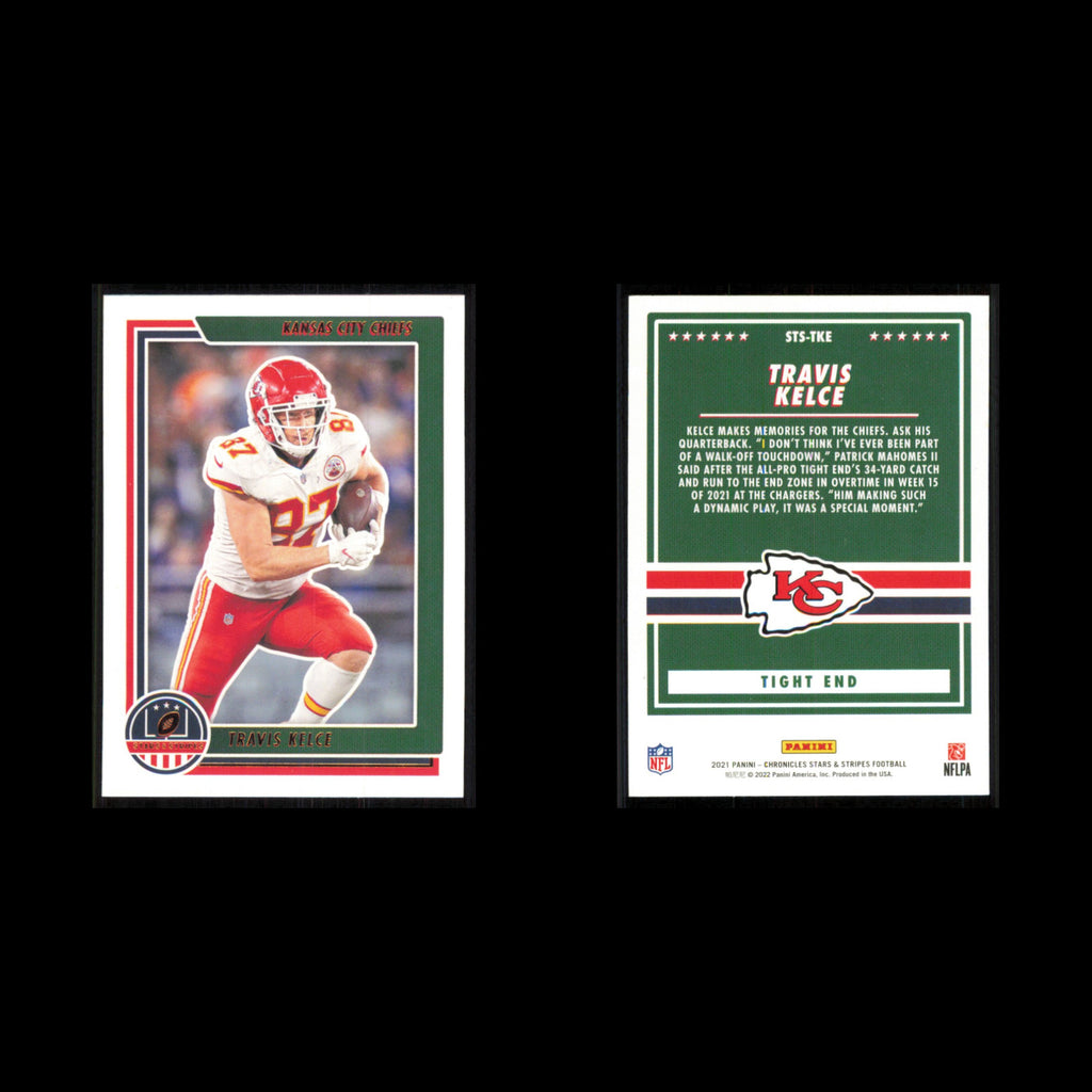 Travis Kelce  #STS-TKE 2021 Panini Chronicles Stars and Stripes Chiefs NFL