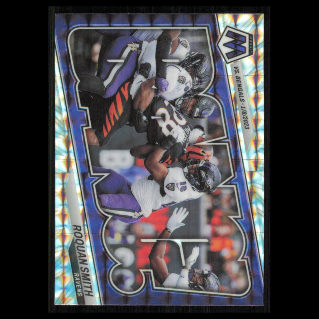 Roquan Smith #B-RS 2023 Panini Mosaic Bang! Silver Baltimore Ravens Football NFL