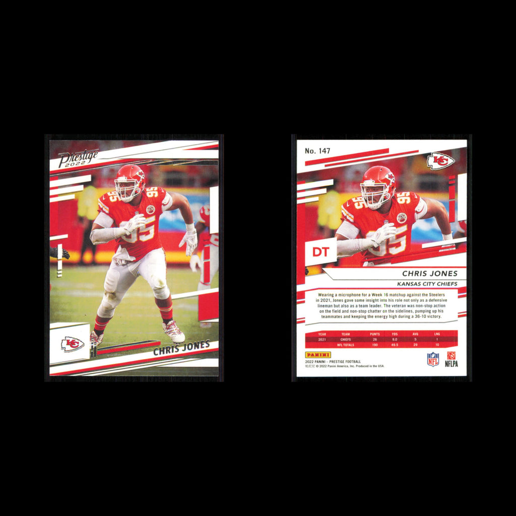 Chris Jones #147 2022 Panini Prestige Kansas City Chiefs Football Card NFL NM