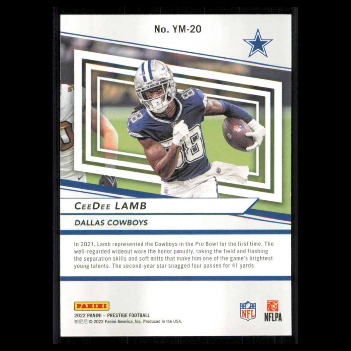 CeeDee Lamb #YM-20 2022 Panini Prestige Youth Movement Dallas Cowboys Football