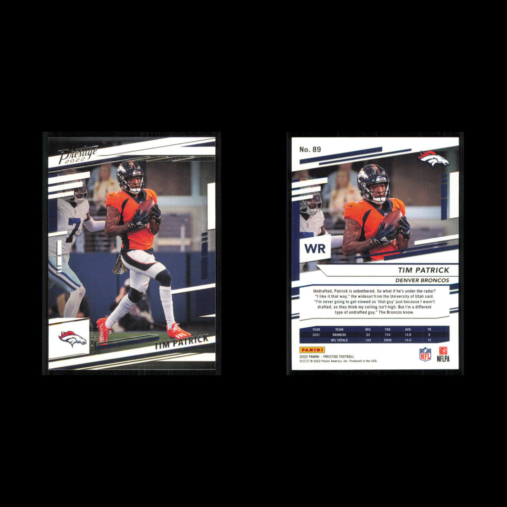 Tim Patrick #89 2022 Panini Prestige Denver Broncos Football Card NFL NM
