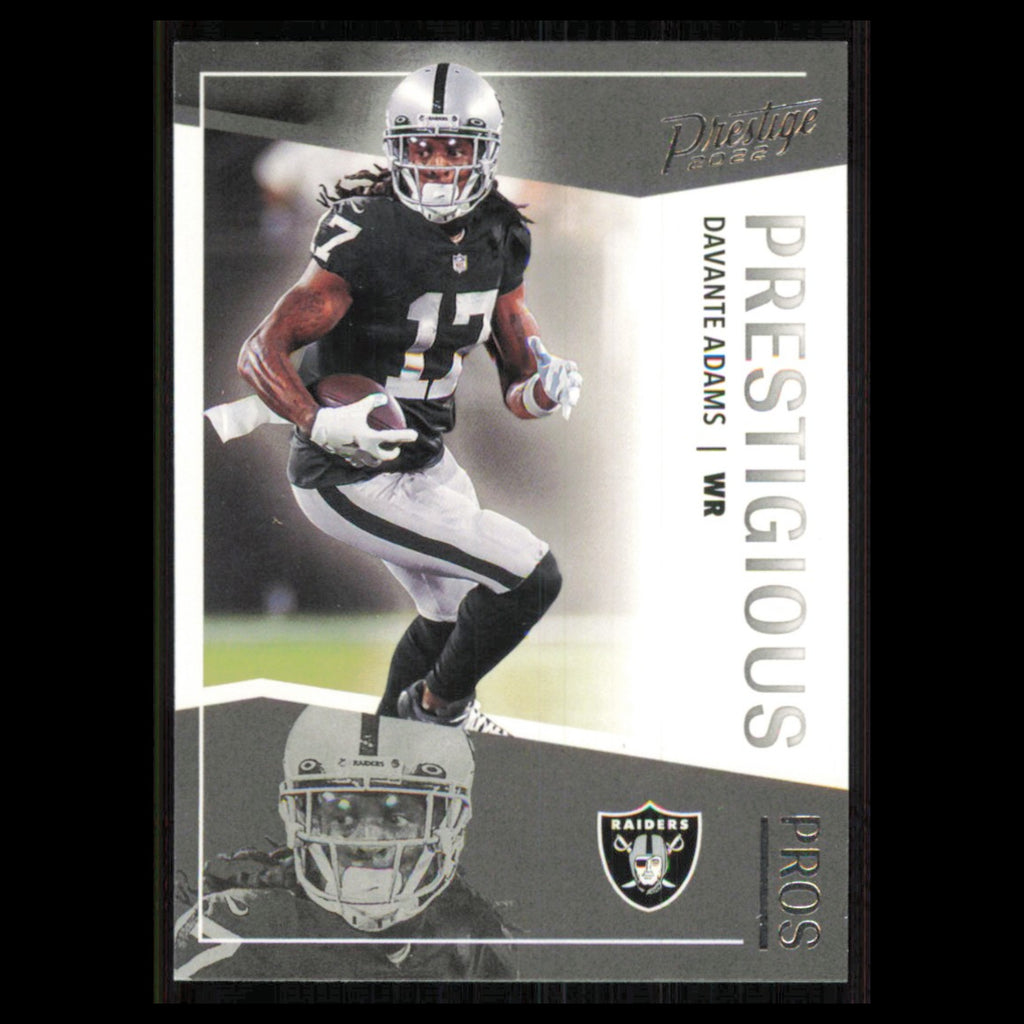 Davante Adams #PP-9 2022 Panini Prestige Prestigious Pros Las Vegas Raiders Card