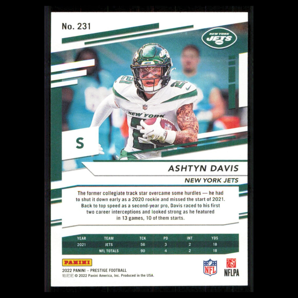 Ashtyn Davis #231 2022 Panini Prestige New York Jets Football Card NFL NM
