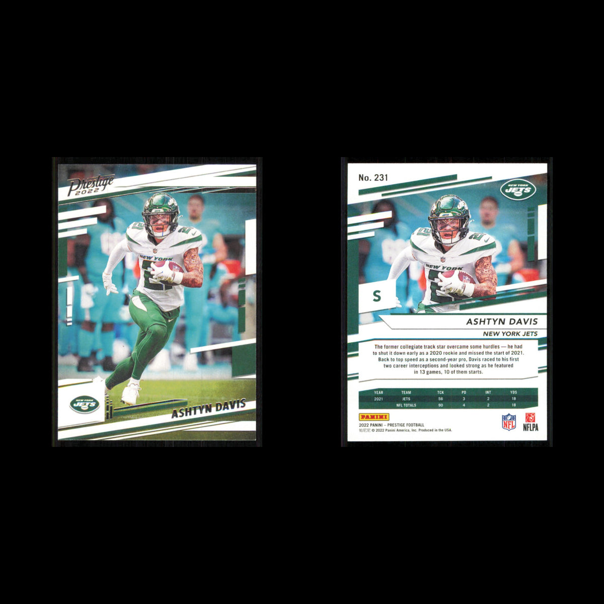 Ashtyn Davis #231 2022 Panini Prestige New York Jets Football Card NFL NM