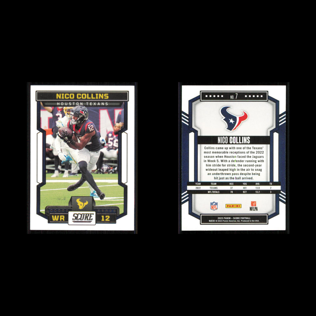 Nico Collins #7 2023 Score Houston Texans Football Card NFL NM