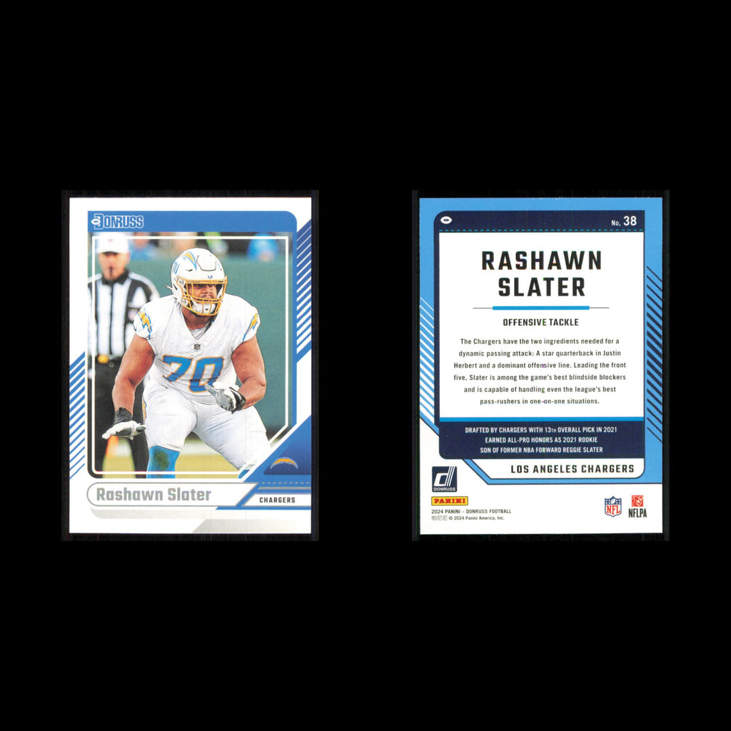 Rashawn Slater #38 2024 Donruss Los Angeles Chargers Football Card NFL NM
