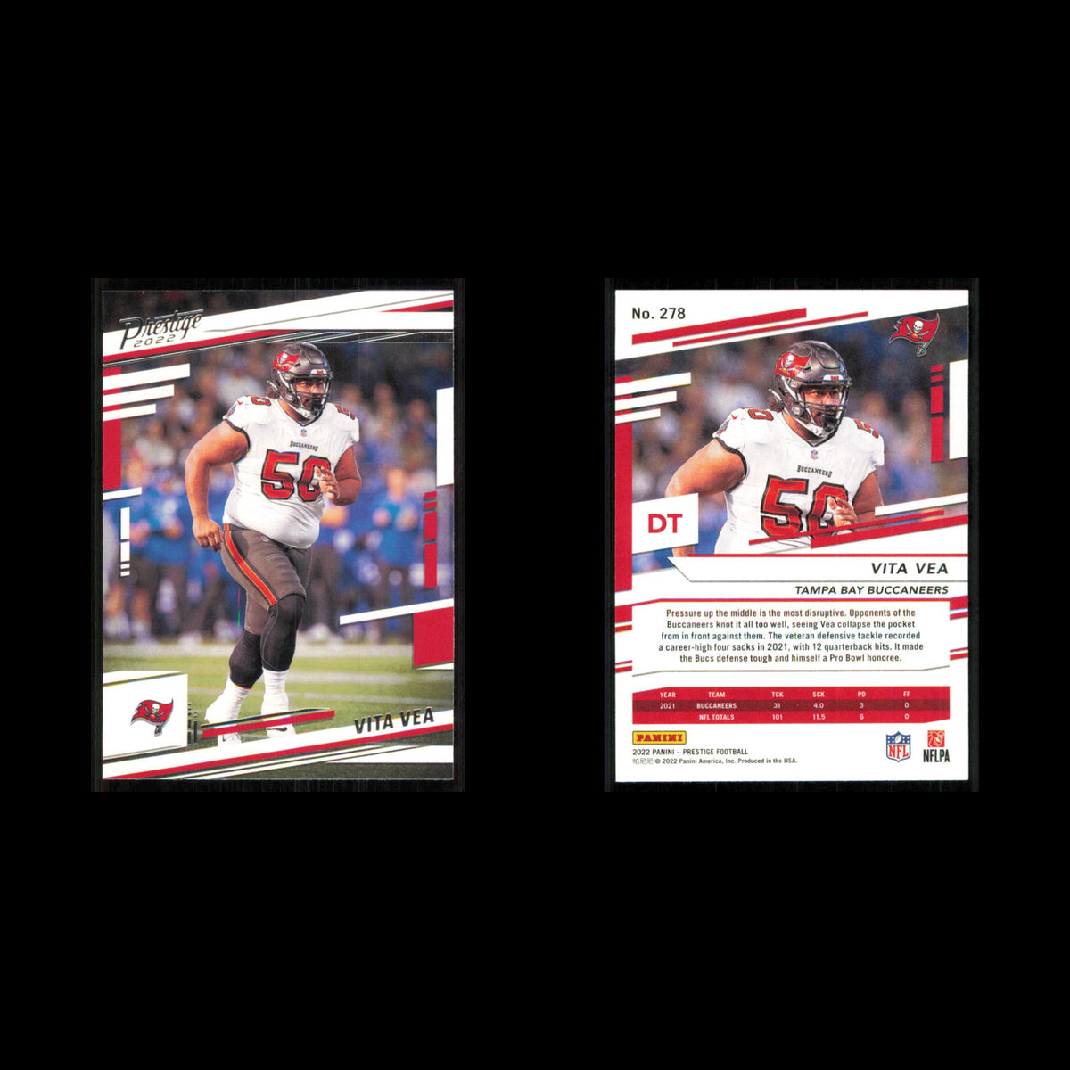 Vita Vea #278 2022 Panini Prestige Tampa Bay Buccaneers Football Card NFL NM