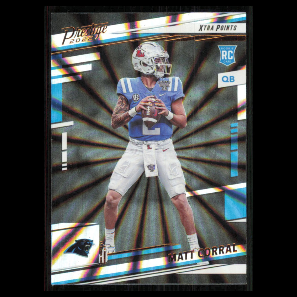 Matt Corral Rookie #302 2022 Panini Prestige Xtra Points Carolina Panthers Card