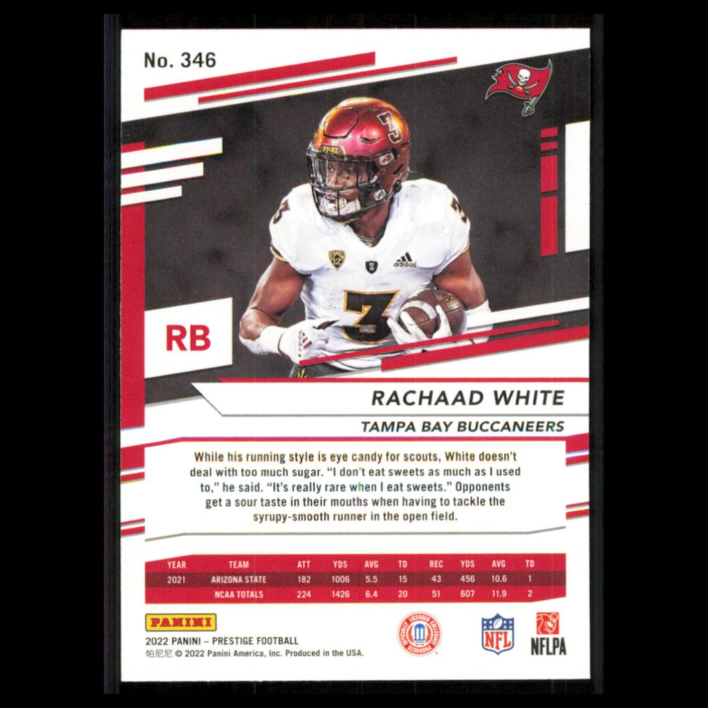 Rachaad White Rookie #346 2022 Panini Prestige Tampa Bay Buccaneers Football NFL