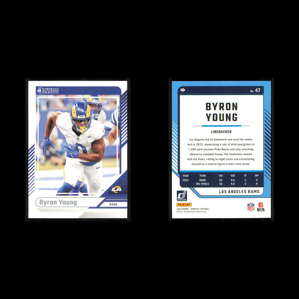 Byron Young #47 2024 Donruss Los Angeles Rams Football Card NFL NM