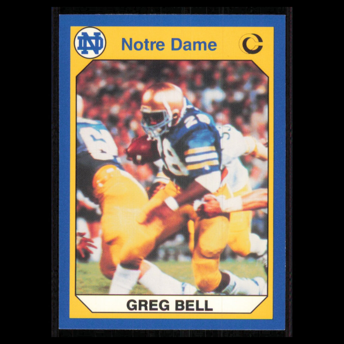 Greg Bell #45 1990 Collegiate Collection Notre Dame Notre Dame Fighting Irish NM