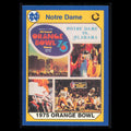 1975 Orange Bowl #60 1990 Collegiate Collection Notre Dame Football Card NFL NM