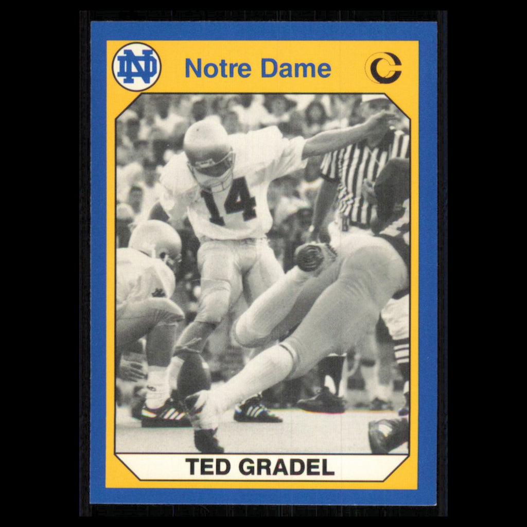Ted Gradel #152 1990 Collegiate Collection Notre Dame Notre Dame Fighting Irish