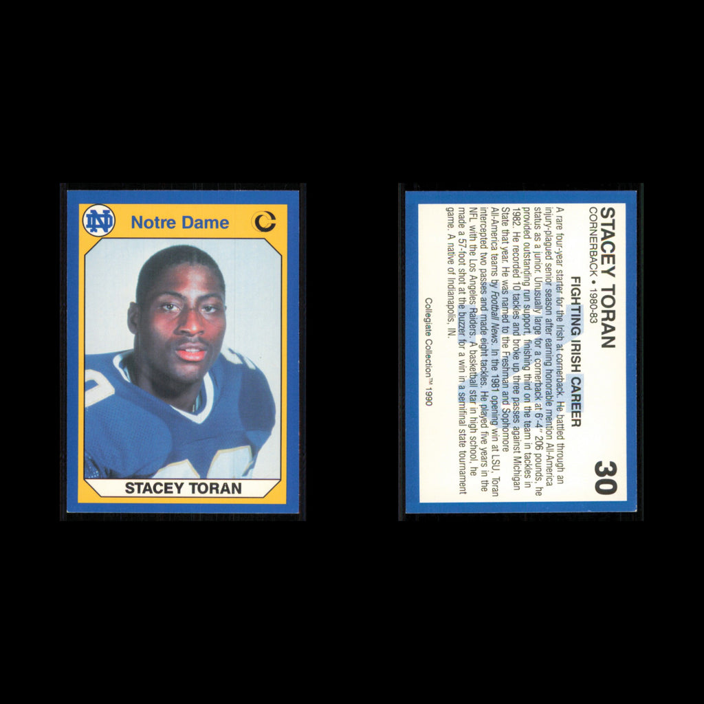 Stacey Toran #30 1990 Collegiate Collection Notre Dame Notre Dame Fighting Irish