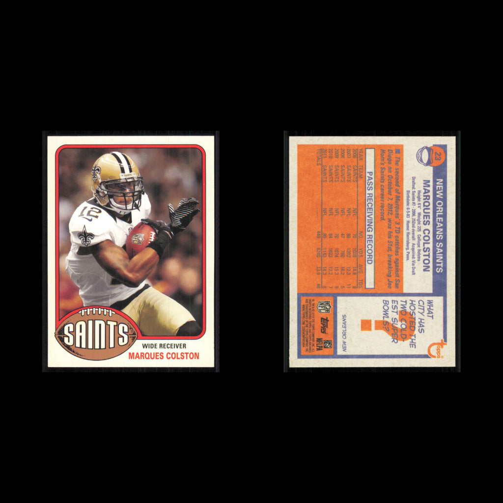 Marques Colston #23 2013 Topps Archives New Orleans Saints Football Card NFL NM