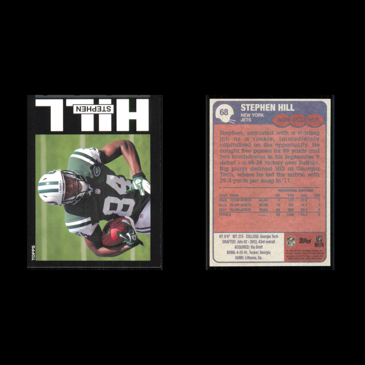 Stephen Hill #68 2013 Topps Archives New York Jets Football Card NFL NM