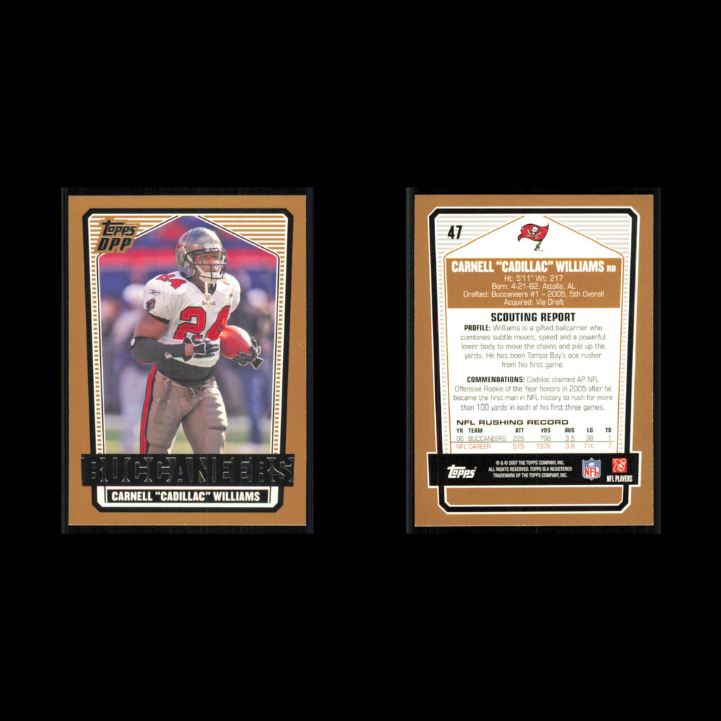Cadillac Williams #47 2007 Topps Draft Picks - Prospects Tampa Bay Buccaneers NM