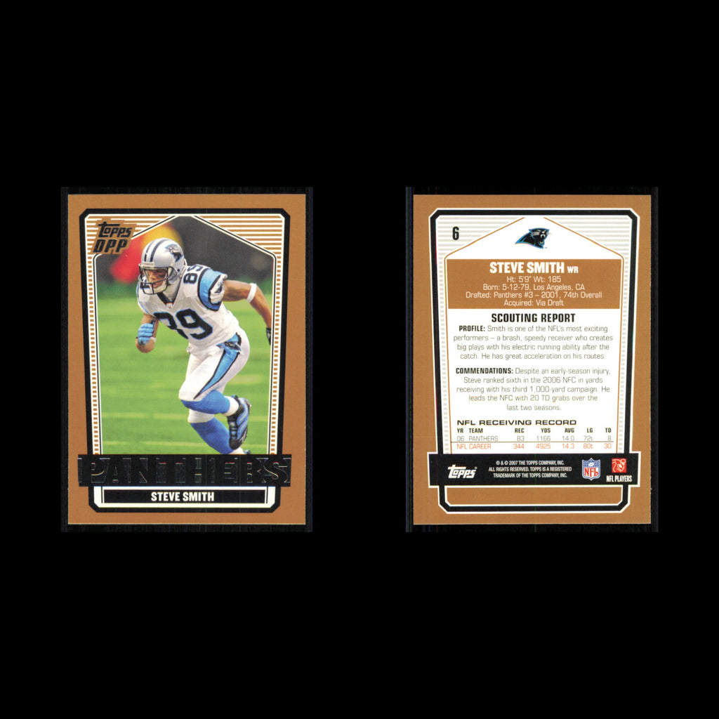 Steve Smith #6 2007 Topps Draft Picks - Prospects Carolina Panthers Football NFL