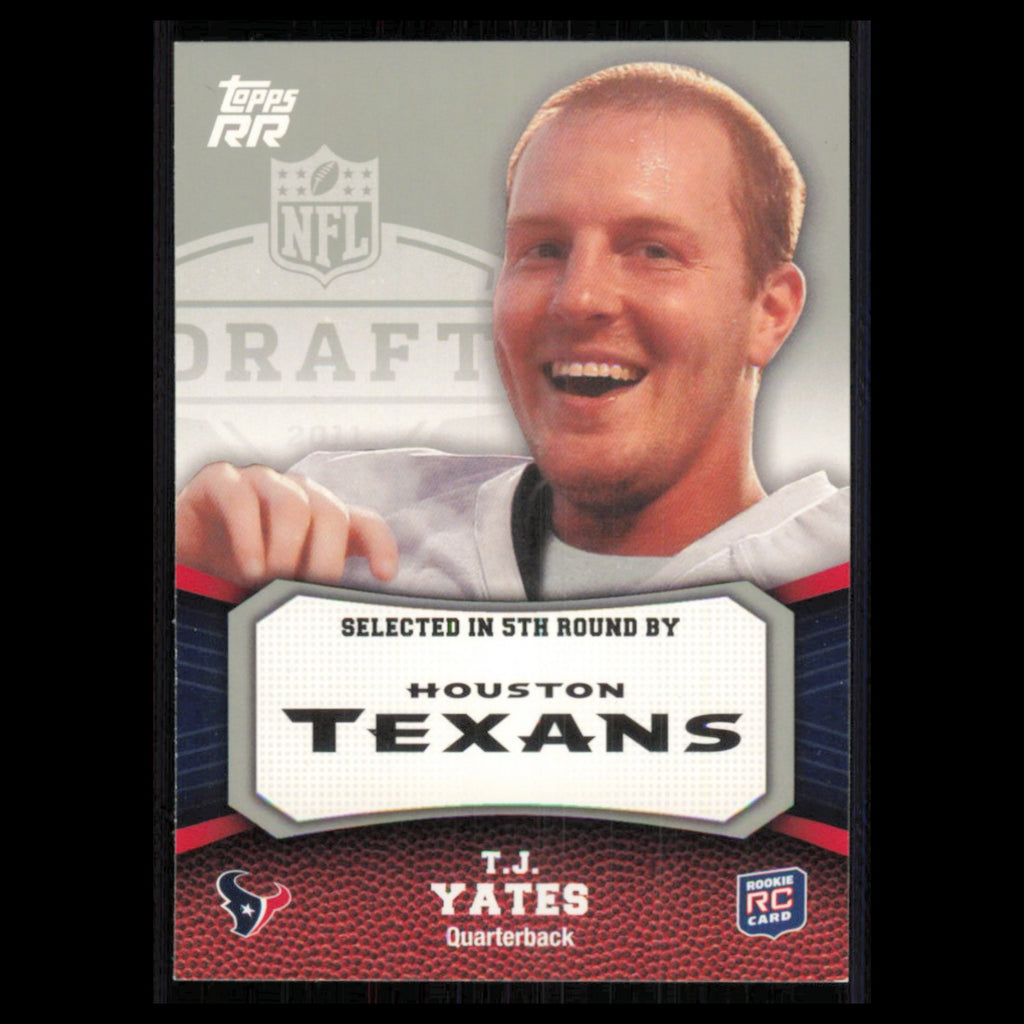 T.J. Yates Rookie #117 2011 Topps Rising Rookies Houston Texans Football Card NM
