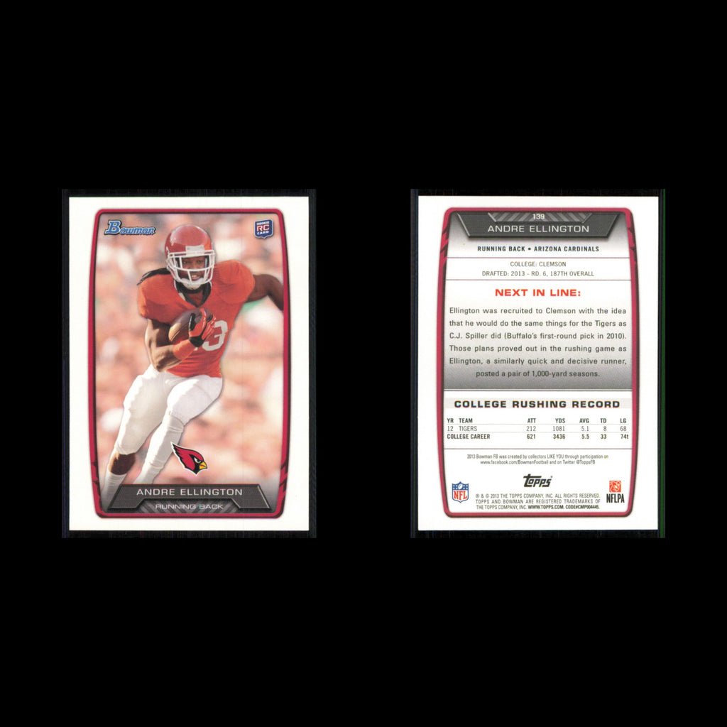 Andre Ellington Rookie #139 2013 Bowman Arizona Cardinals Football Card NFL NM