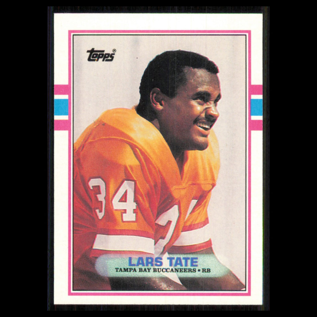 Lars Tate #330 1989 Topps Tampa Bay Buccaneers Football Card NFL NM