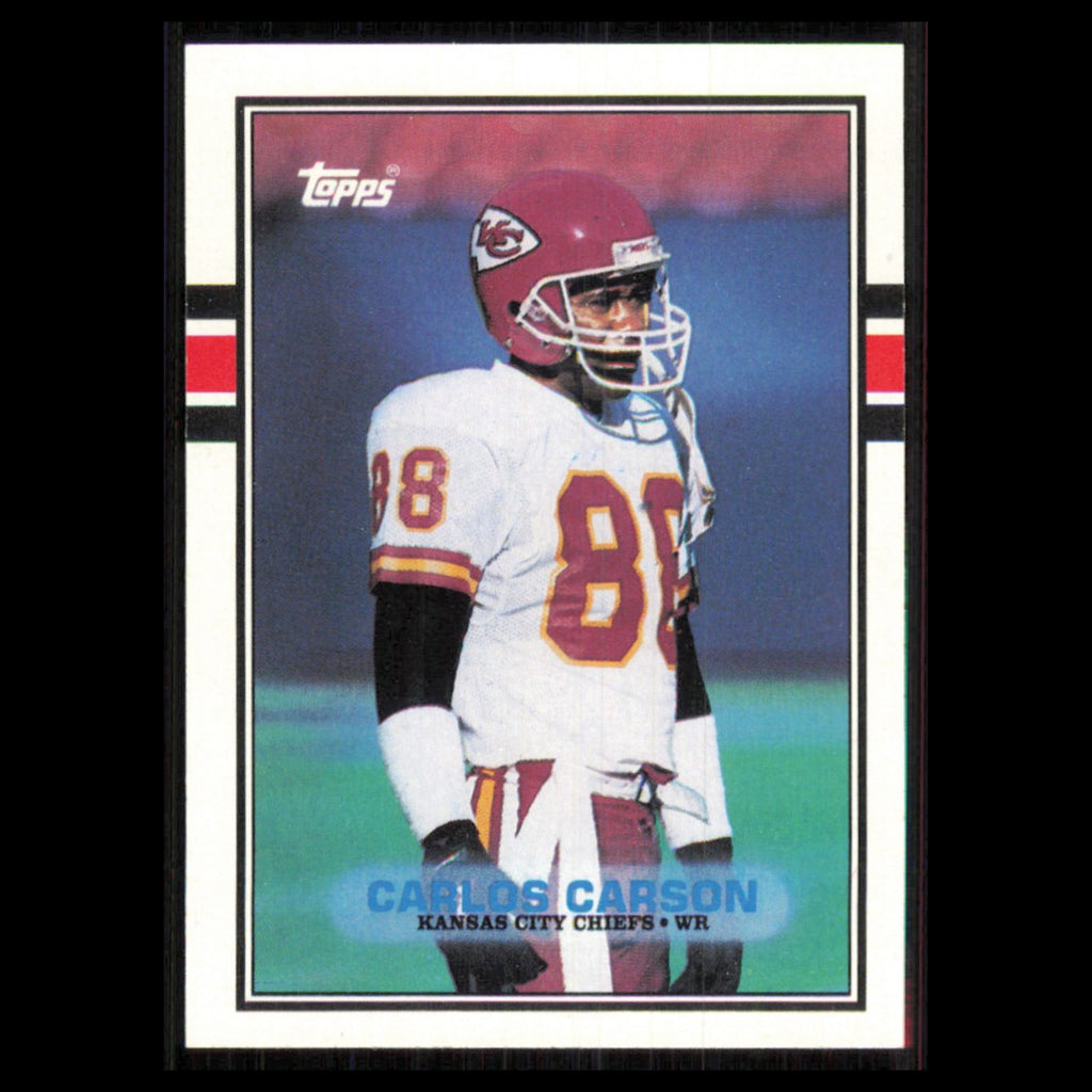Carlos Carson #355 1989 Topps Kansas City Chiefs Football Card NFL NM