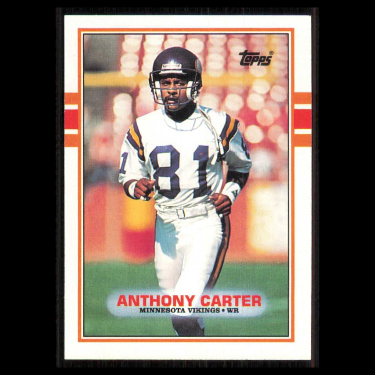 Anthony Carter #79 1989 Topps Minnesota Vikings Football Card NFL NM