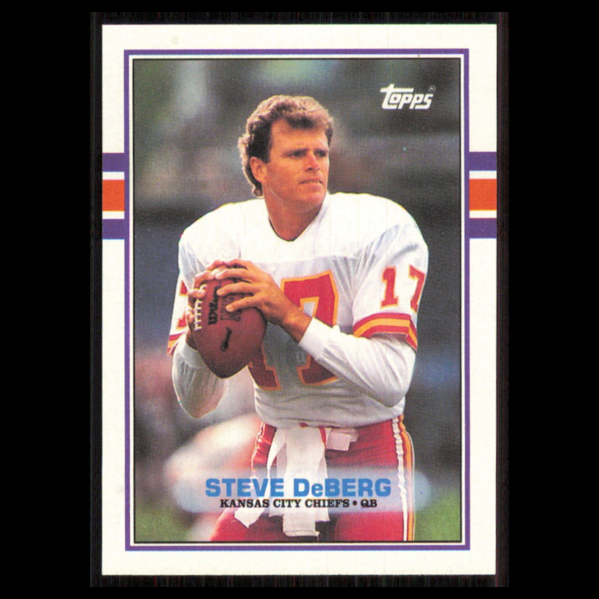Steve DeBerg #349 1989 Topps Kansas City Chiefs Football Card NFL NM