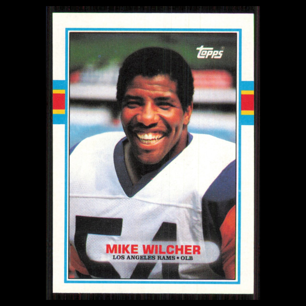 Mike Wilcher #130 1989 Topps Los Angeles Rams Football Card NFL NM