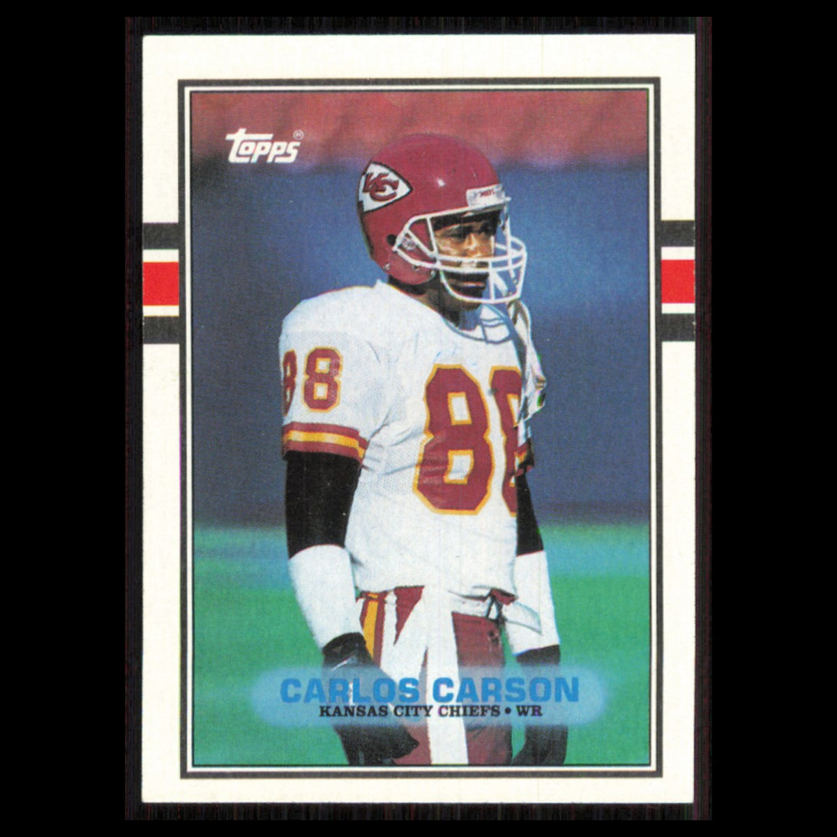 Carlos Carson #355 1989 Topps Kansas City Chiefs Football Card NFL NM