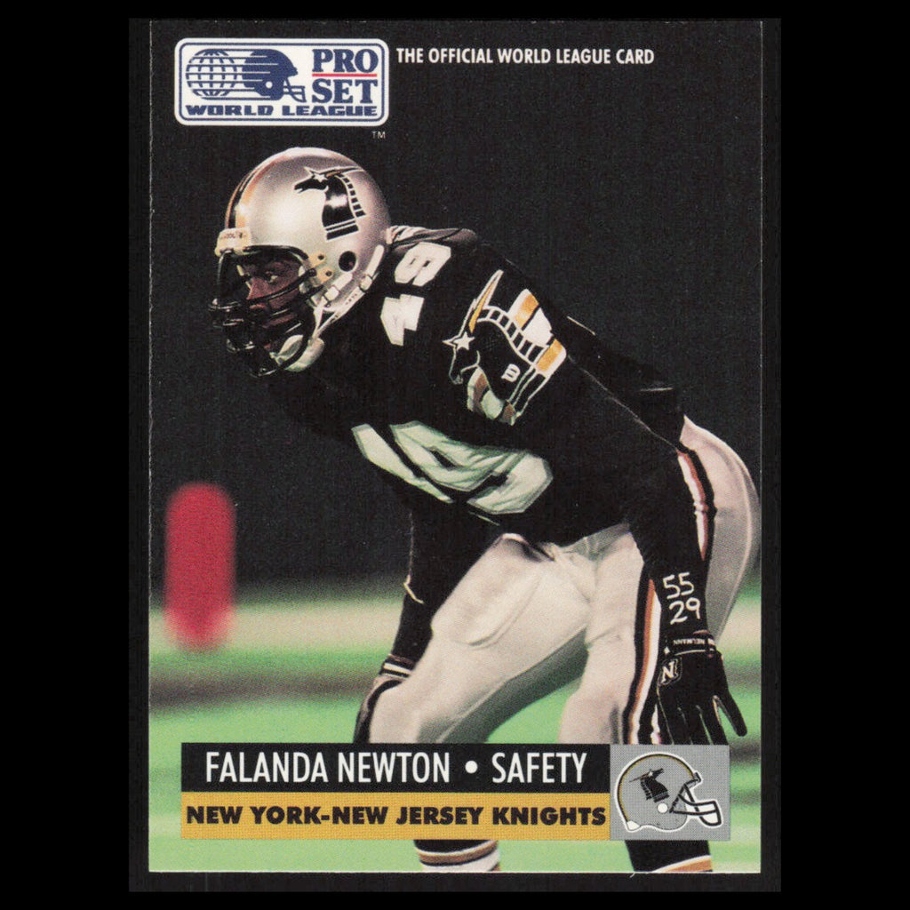 Falanda Newton #102 1991 Pro Set WLAF NY NJ Knights Football Card NFL NM