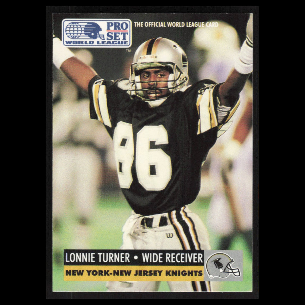 Lonnie Turner #107 1991 Pro Set WLAF NY NJ Knights Football Card NFL NM