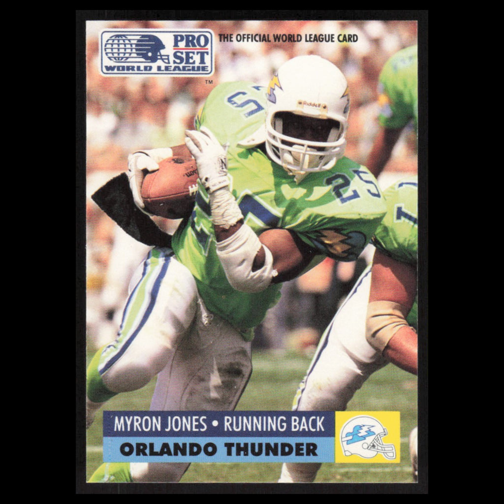 Myron Jones #114 1991 Pro Set WLAF Orlando Thunder Football Card NFL NM