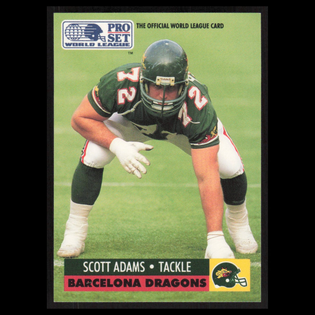 Scott Adams #30 1991 Pro Set WLAF Barcelona Dragons Football Card NFL NM