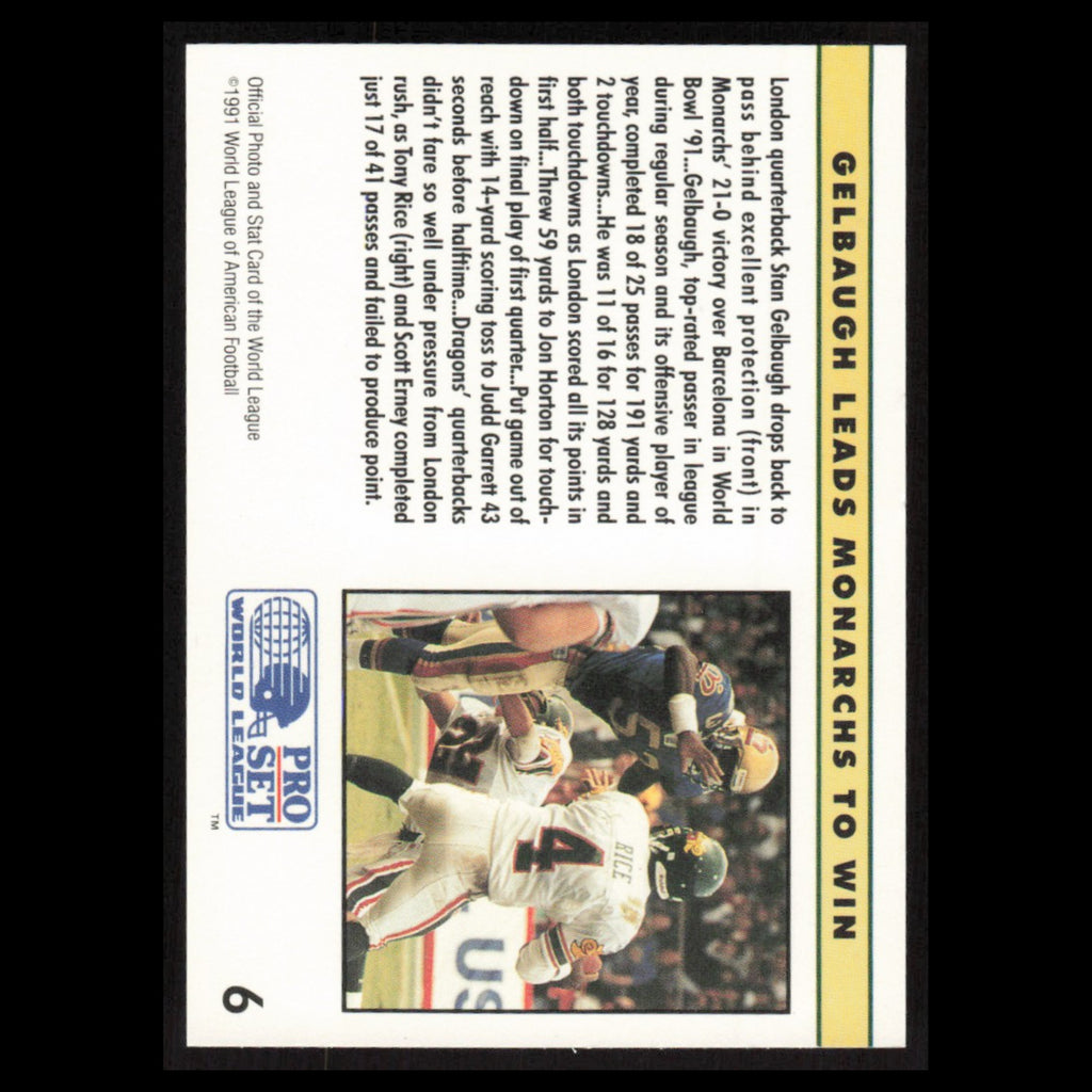 World League #2 1991 Pro Set WLAF Football Card NFL NM