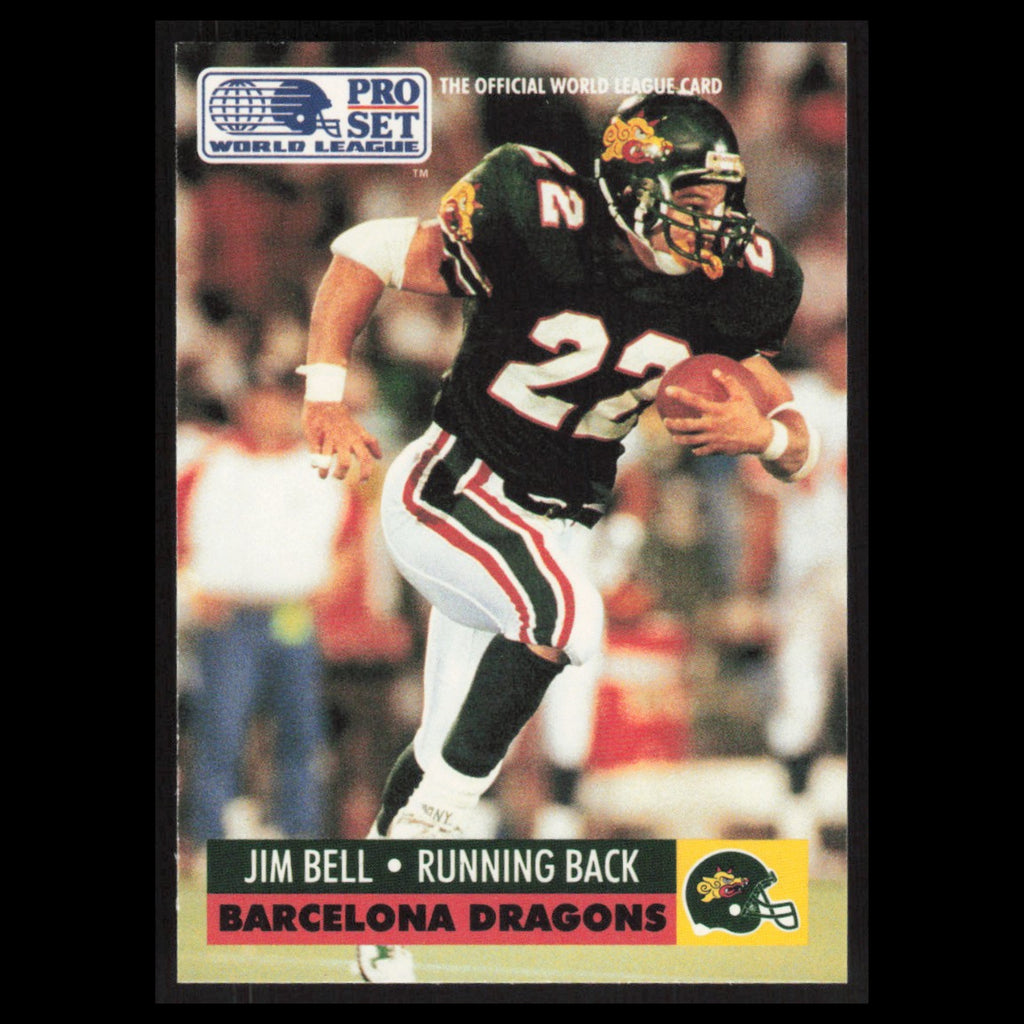 Jim Bell #31 1991 Pro Set WLAF Barcelona Dragons Football Card NFL NM