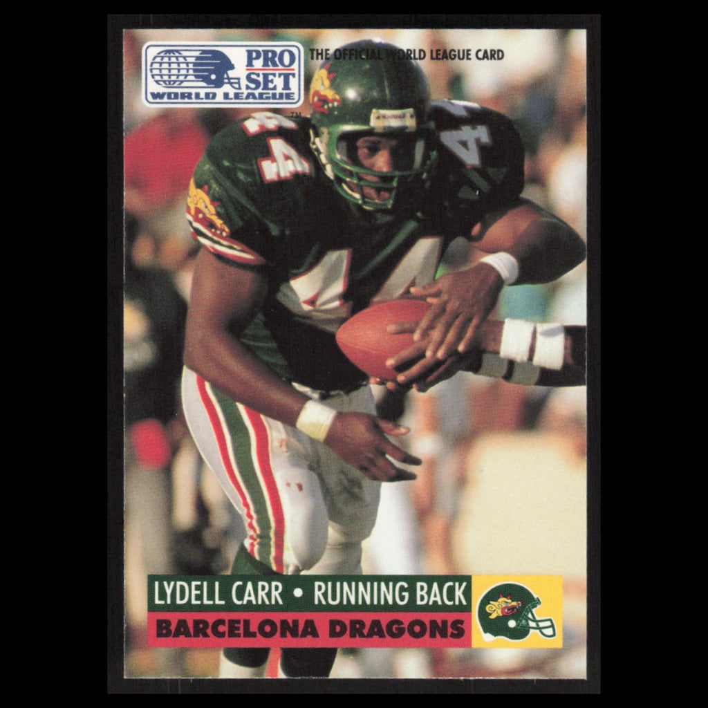 Lydell Carr #32 1991 Pro Set WLAF Barcelona Dragons Football Card NFL NM