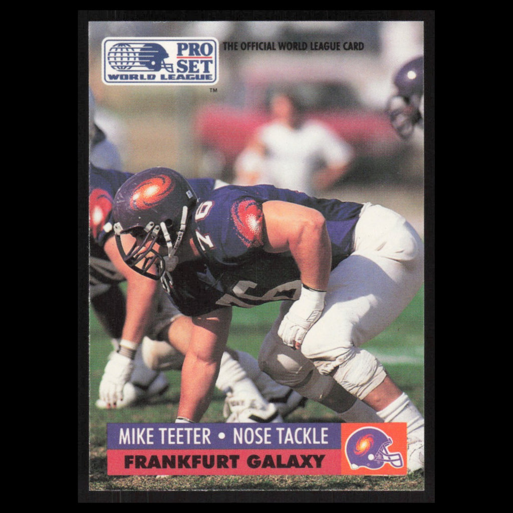 Mike Teeter #66 1991 Pro Set WLAF Frankfurt Galaxy Football Card NFL NM