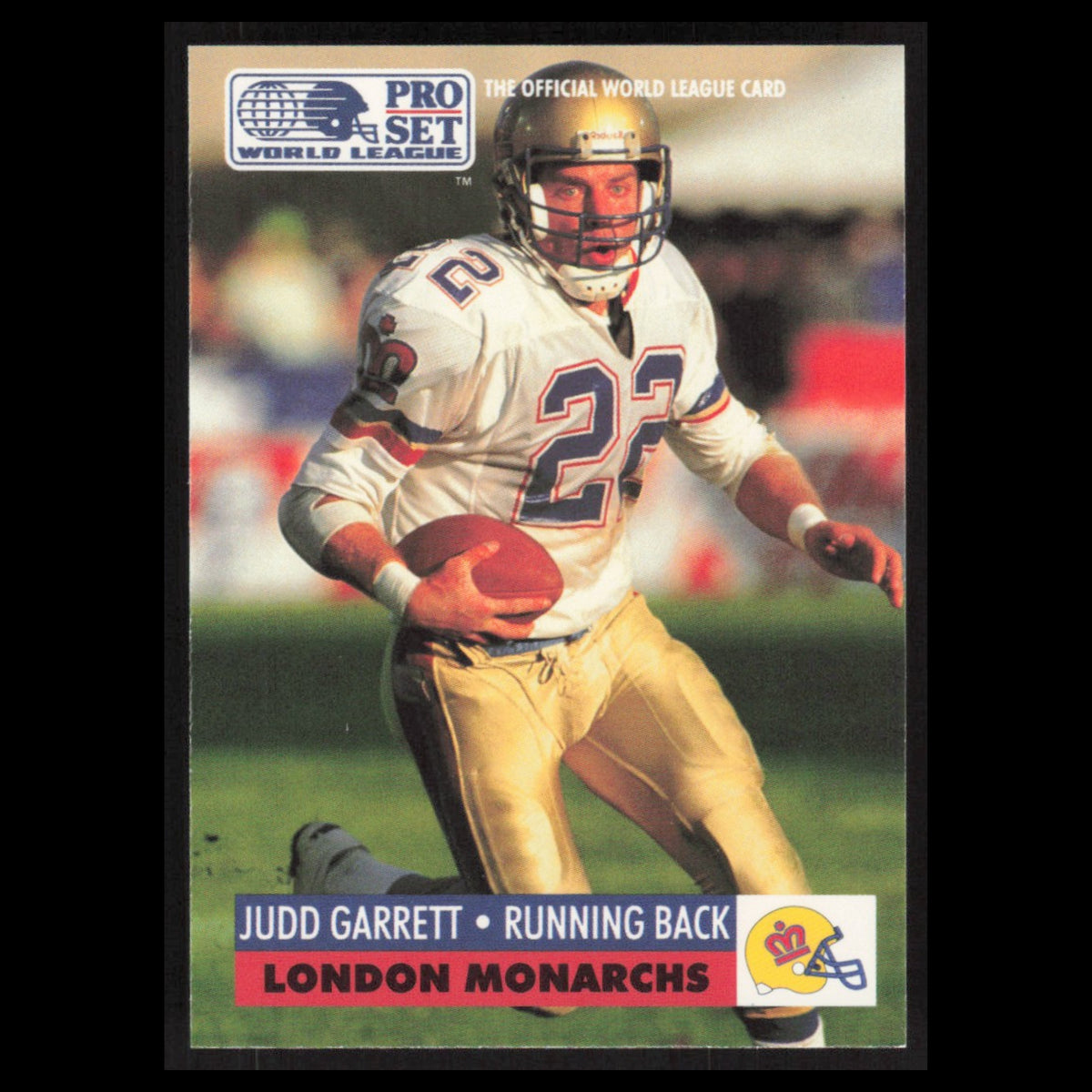 Judd Garrett #79 1991 Pro Set WLAF London Monarchs Football Card NFL NM