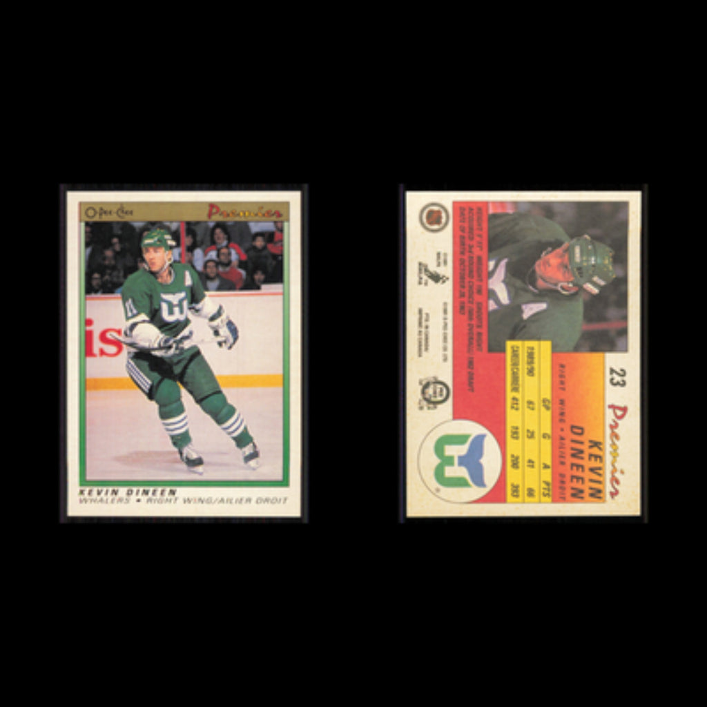 Kevin Dineen #23 1990 O-Pee-Chee Premier Hartford Whalers Hockey Card NHL NM