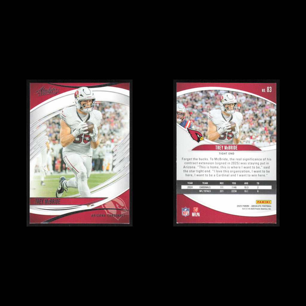 Trey McBride #83 2025 Panini Absolute Arizona Cardinals Football Card NFL NM