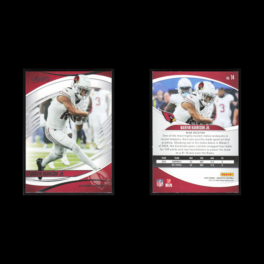 Marvin Harrison Jr #14 2025 Panini Absolute Arizona Cardinals Football Card NFL