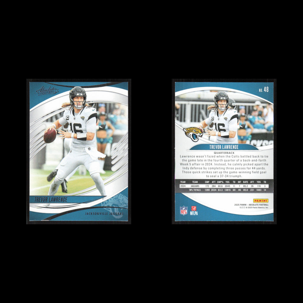 Trevor Lawrence #48 2025 Panini Absolute Jacksonville Jaguars Football Card NFL