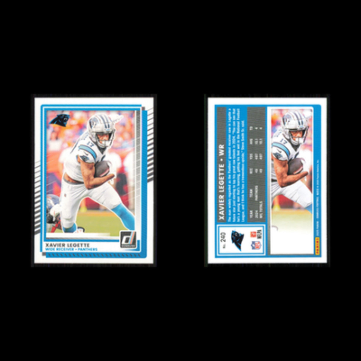 Xavier Legette #240 2025 Donruss Carolina Panthers Football Card NFL NM